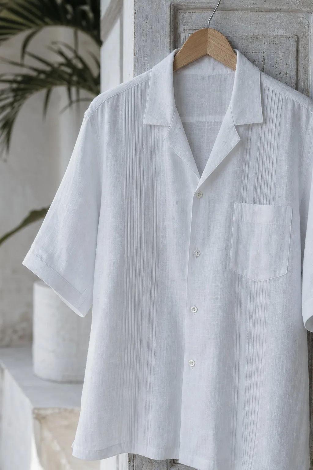 Camisa de Lino Cuello Cubano
