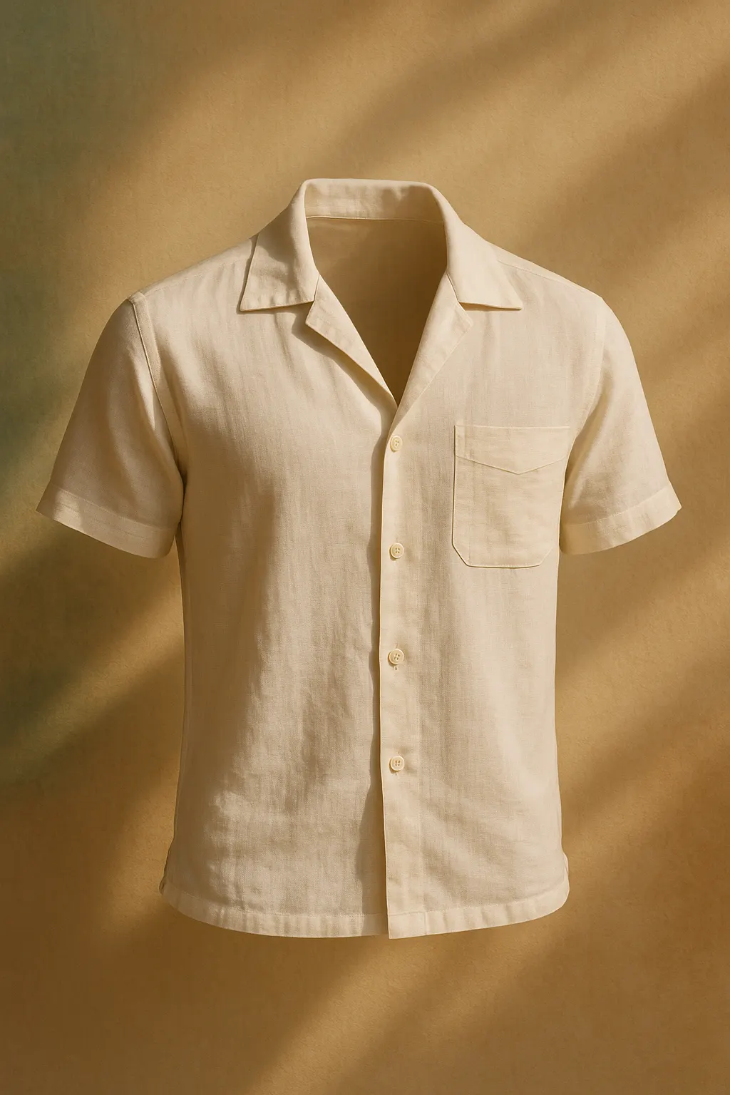 Camisa de Lino Cuello Cubano