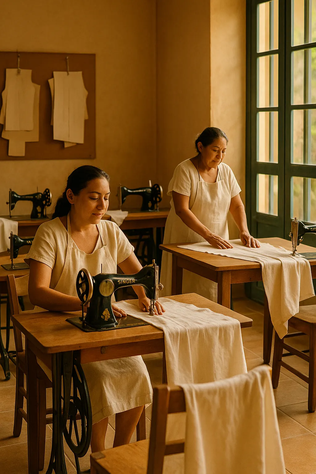 Taller de guayaberas en Tekit, Yucatán