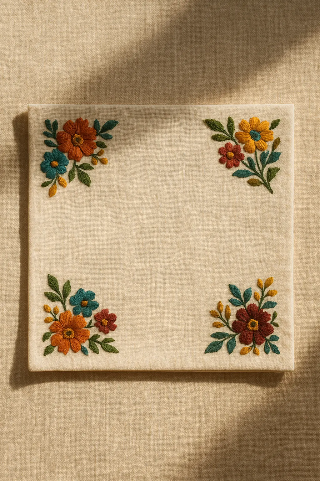 Pañuelo Bordado Yucateco