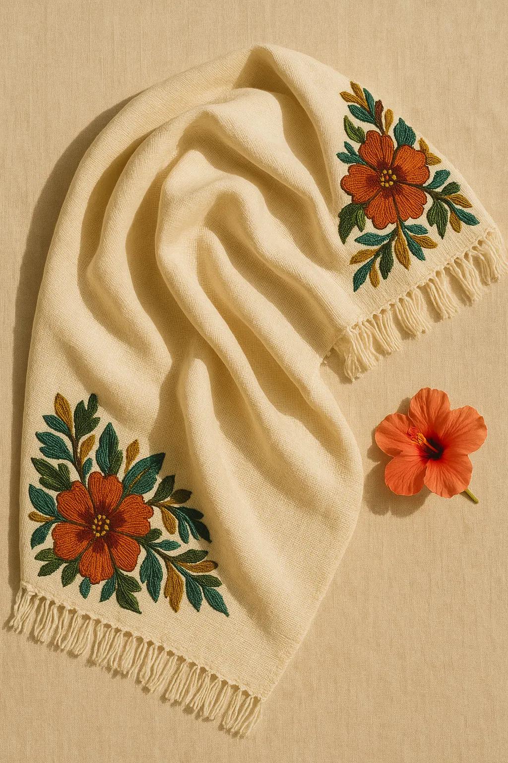 Pareo de Manta Bordado